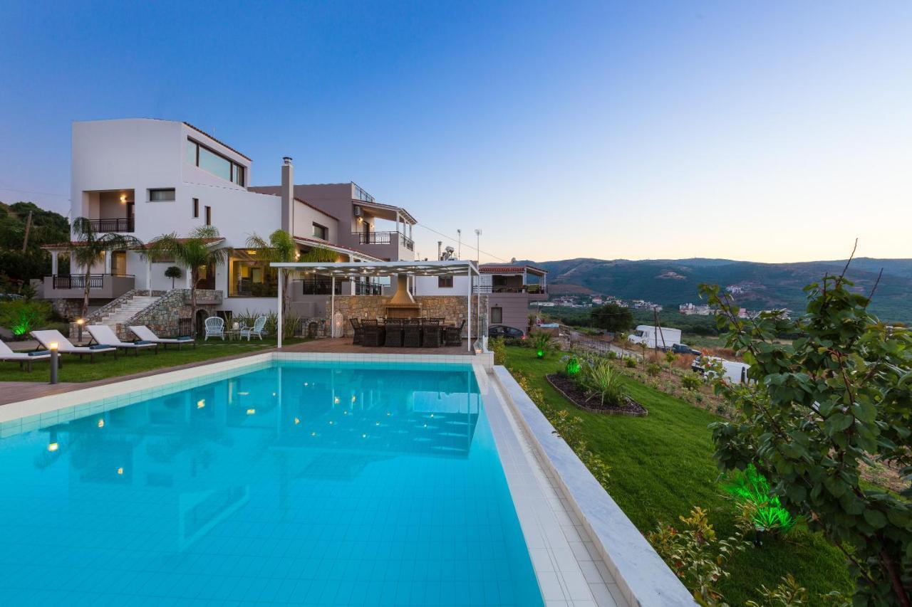 Villa Anemeli - Luxury Pool Villa With Gorgeous Seaview Kíssamos Exteriér fotografie